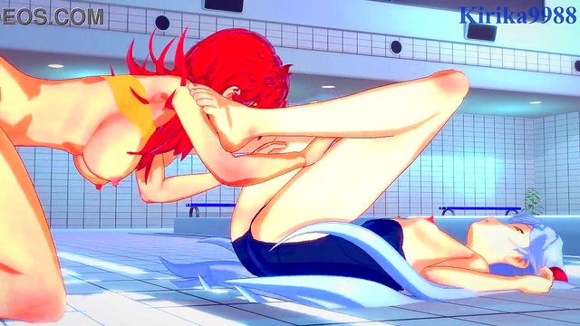 Ruri Hoshino & Festenia Muse Seductive Lesbian Play in Anime Outfits