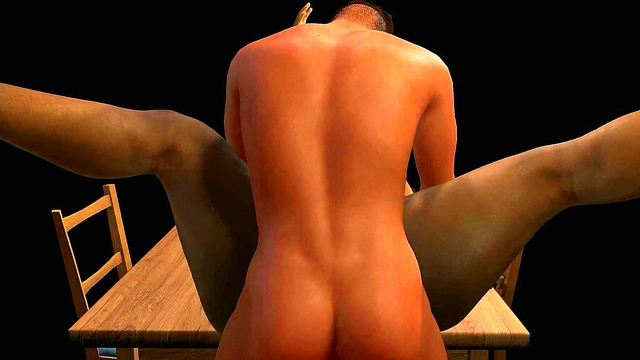 Big Busty MILF Gets Pounded Hard on the Table by Black Dick