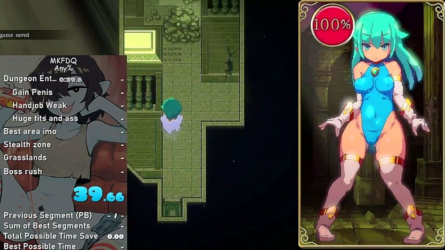 Futanari Mage Kanade’s H-Game Dungeon Quest Cocksuck & Creampie Adventure