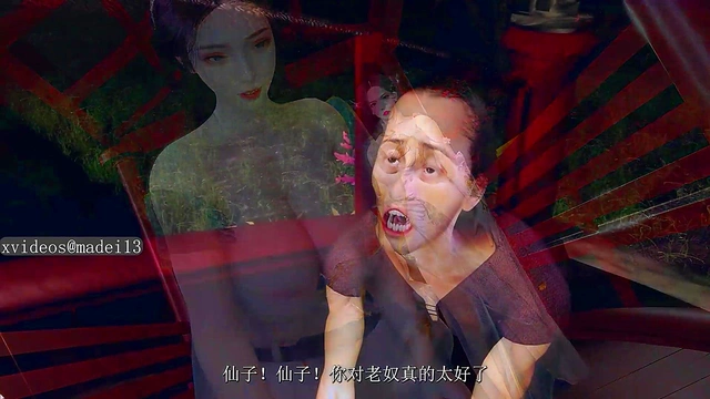 Chinese Style Beauty Seduces Thin Old Man for Passionate 3D Hentai Action