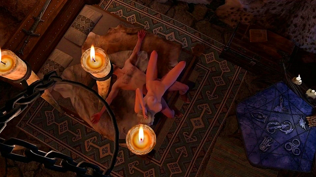 Slender Blonde Rides Cock Sideways in Sexy 3D SkyrimPorn Parody