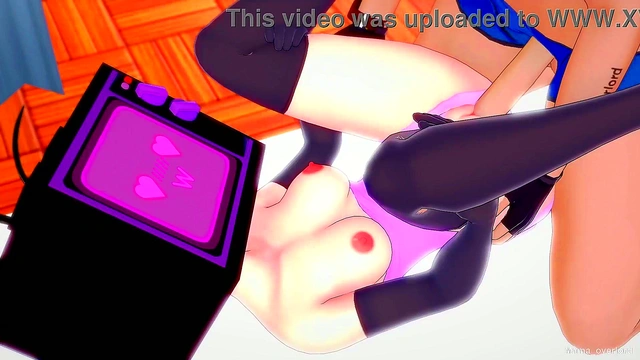 Horny TV Woman Drops Towel for Steamy 3D Hentai Skibidi Sex Scene