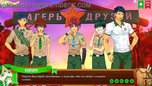 Naoto & Natsumi's Steamy Russian-Voiced Anime Adventure in Friends Camp