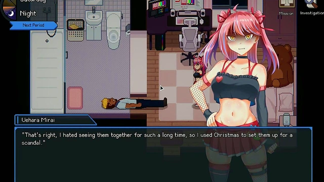 Hentai Game Manager Peeps On Sexy Dorm Girls For Hot Action