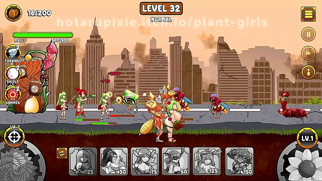 Plant Girls Battle Bugs in Erotic Anime Adventure Level 32
