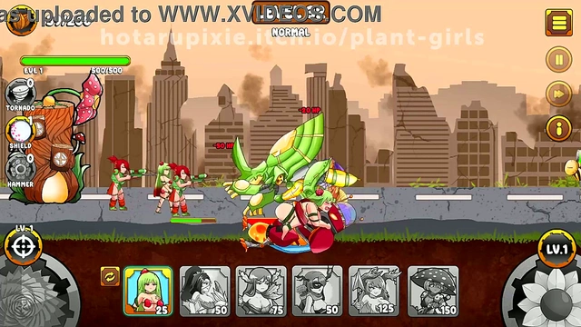Plant Girls Battle Bugs in Erotic Anime Adventure Level 32