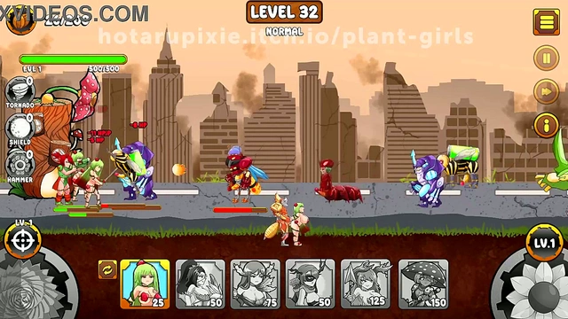 Plant Girls Battle Bugs in Erotic Anime Adventure Level 32