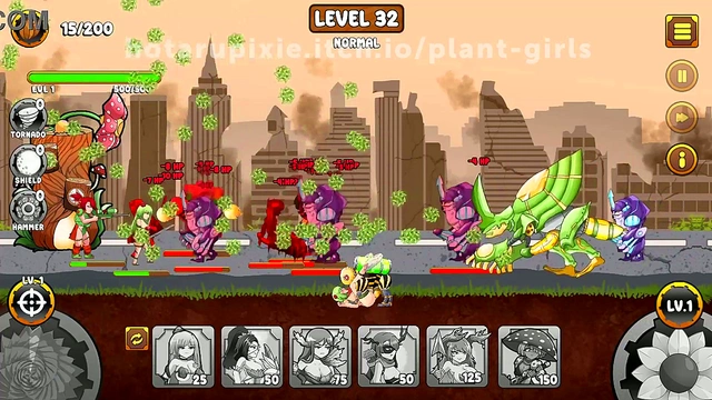Plant Girls Battle Bugs in Erotic Anime Adventure Level 32