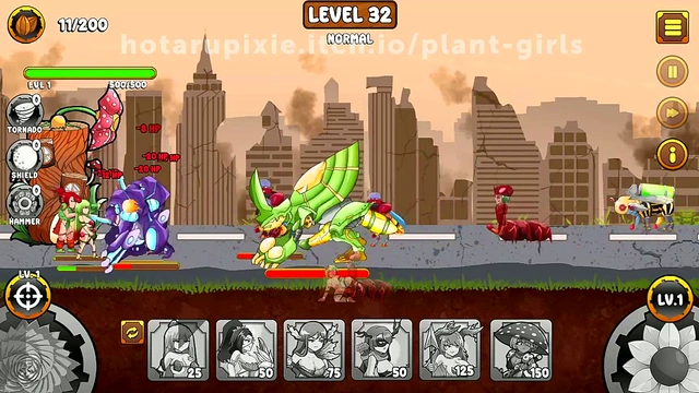 Plant Girls Battle Bugs in Erotic Anime Adventure Level 32