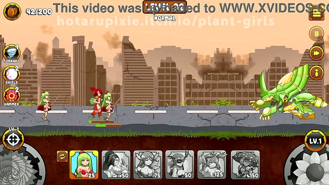 Plant Girls Battle Bugs in Erotic Anime Adventure Level 32