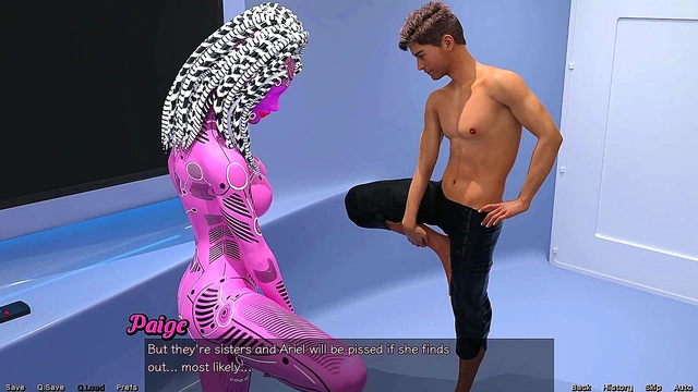 Sexy Yoga Session With Busty AI Robot In Stranded Space Adventure