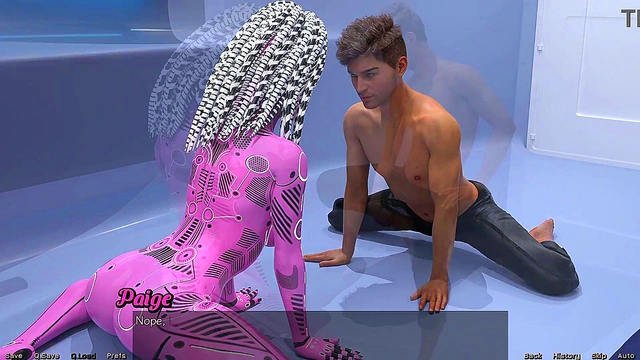 Sexy Yoga Session With Busty AI Robot In Stranded Space Adventure