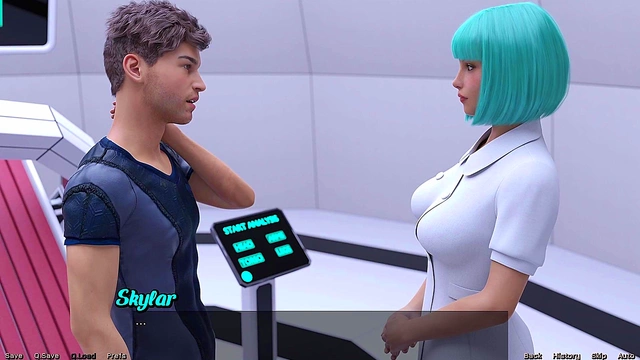 Vitiligo Beauty Craves Dick In Mouth & Pussy In Stranded Space Anime Adventure