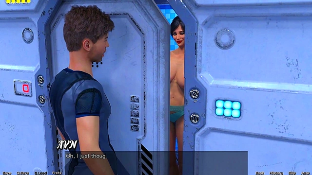 Big-Titted MILF Invites You for Steamy Shower Sex in Spacy Hentai Game