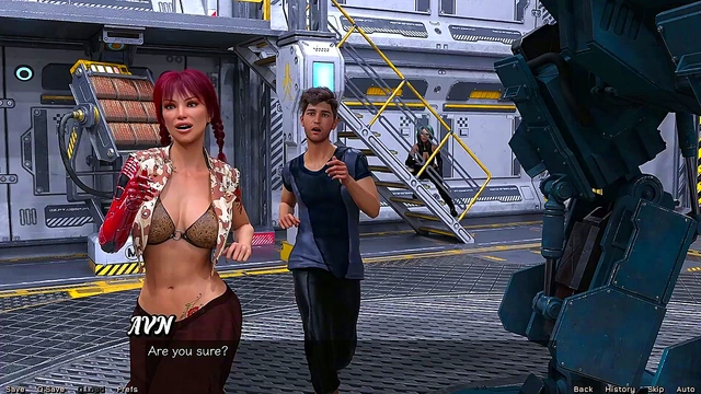 Cute Robot Girl Gets Fucked by Huge Cock for Massive Creampie in Space