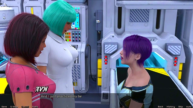 Petite Superstar Meets Alien Dick for Busty Fun in Stranded Space Game