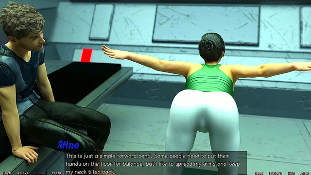 Hot Busty MILF Teases in Sexy Outfit During Spicy Space Yoga Session