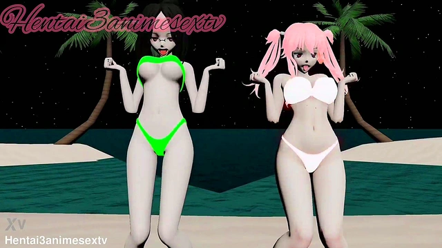 Dance and Seduce With My Favorite Mistress and Her Friend in 3D Hentai Action