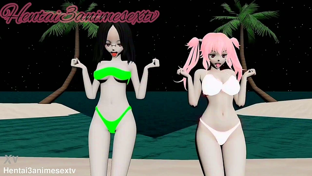 Dance and Seduce With My Favorite Mistress and Her Friend in 3D Hentai Action