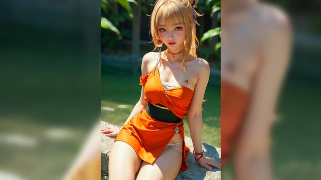 Big-Busted Anime Student Surprises Classmates with Sexy Outfit & Pussy Masturbation ASMR