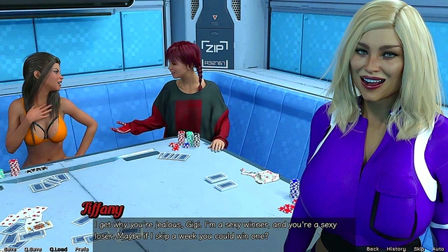 Stranded In Space – Busty Teens Play Strip Poker For Huge 3D Cocks & Massive Cumshots