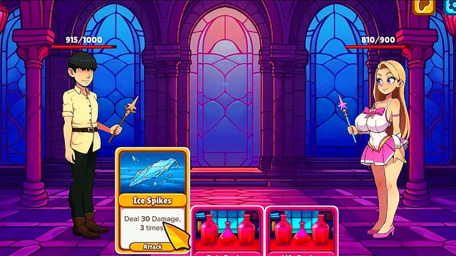 Bratty Princess Sophia Strips Naked for Busty Anime Action