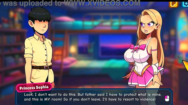 Bratty Princess Sophia Strips Naked for Busty Anime Action