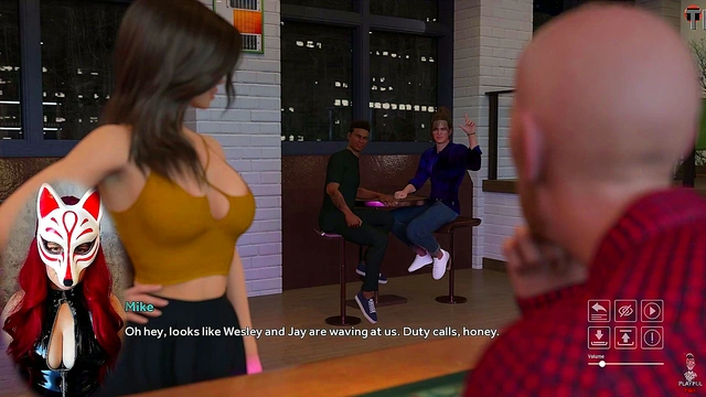 Playful Fox Enjoying Upskirts & Stockings for Blowjob &Cumshot Fun