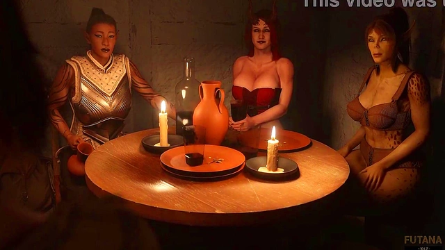 Timid Girl Fucked by Multiple Futanari Women in 3D Hentai Cartoon Action