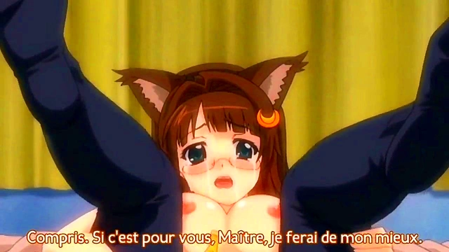 Sloppy Furry Cat Cleans Up With Hot Hentai Action