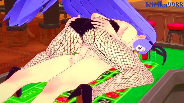 My Hero Academia – Nejire Hado & Tsuyu Asui Seduce Izuku Midoriya in Sexy Bunny Outfits for Intense Action