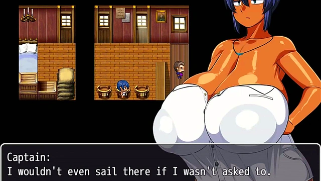 Tanned Busty Natsuki Helps Captain Jerk Off With Sexy Outfits & Giant Tits