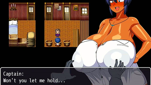 Tanned Busty Natsuki Helps Captain Jerk Off With Sexy Outfits & Giant Tits