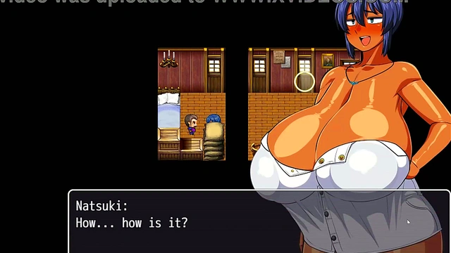 Tanned Busty Natsuki Helps Captain Jerk Off With Sexy Outfits & Giant Tits