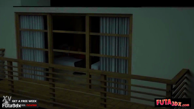 Big-Busted Futanari Babe Duo Engage in Hot Stand-Fuck Threesome'action