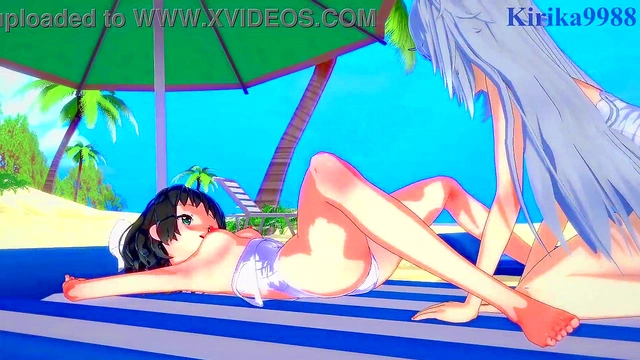 Miku Kohinata & Laura Bodewig Lesbian Fun in 3D Anime Sexy Outfits
