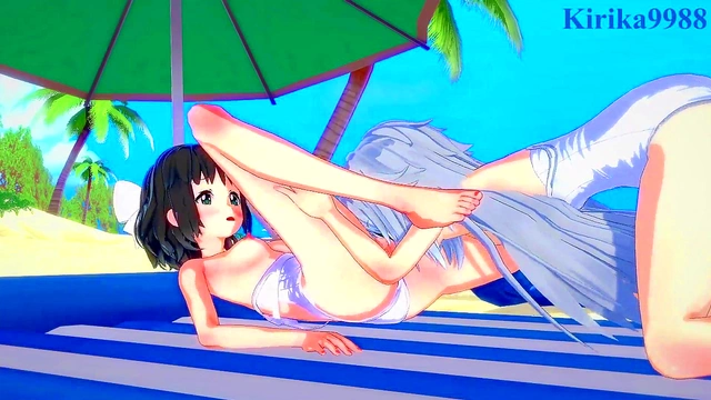 Miku Kohinata & Laura Bodewig Lesbian Fun in 3D Anime Sexy Outfits