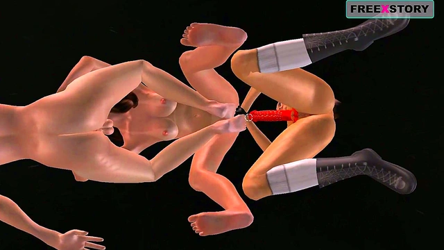 Three Cute Lesbian Girls Enjoy Sun-Like Fingering Pussy & Ass Threesome Anime Feast