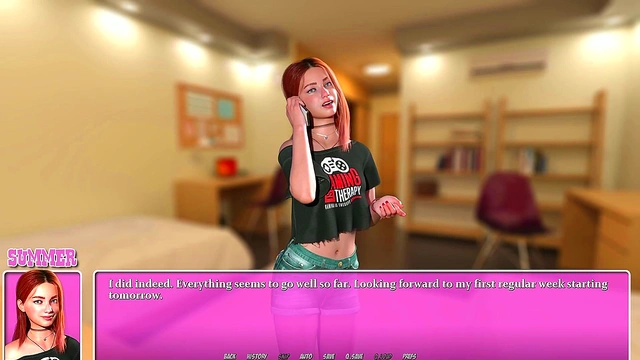 Hot ebony teacher Denise seduces students in summer city adventure.