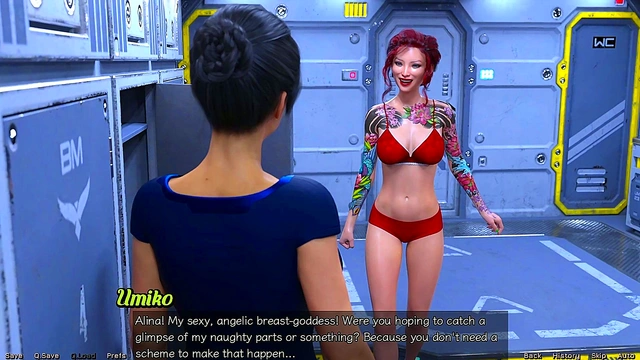 Big-Titted MILF Craves Attention In Stranded Space Anime Game Adventure