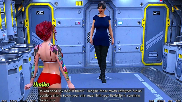 Big-Titted MILF Craves Attention In Stranded Space Anime Game Adventure
