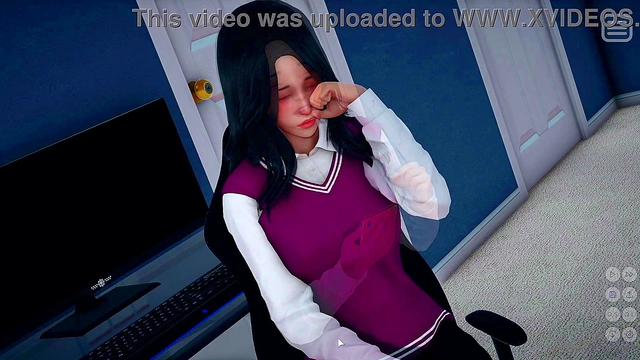 Hot Blonde Asian Slut Gives POV Handjob & Swallows Cum In Romantic Bully Romance