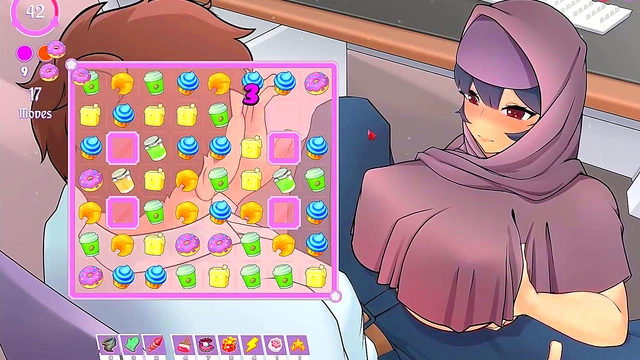Muslim Boss Gives TitJob Under Desk in Tsundere Milf Anime Game Episode 5