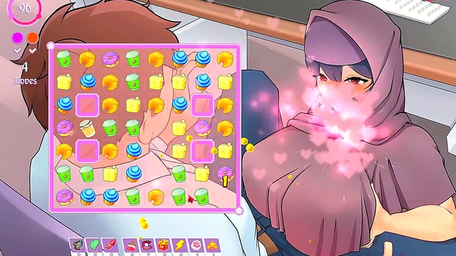 Muslim Boss Gives TitJob Under Desk in Tsundere Milf Anime Game Episode 5