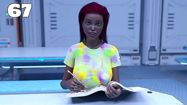 Stranded In Space – Busty Mature MILF Takes Her First Steps With Curvy Big Boobs Action