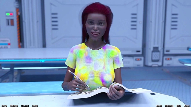 Stranded In Space – Busty Mature MILF Takes Her First Steps With Curvy Big Boobs Action