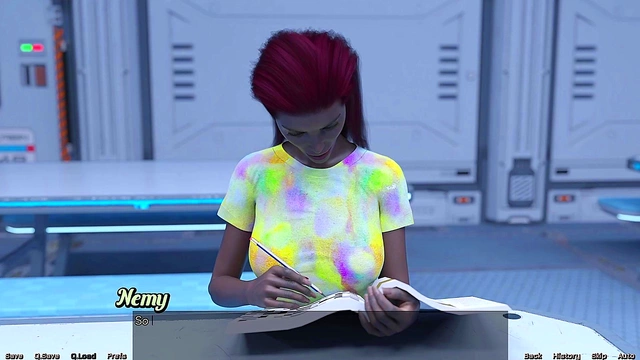 Stranded In Space – Busty Mature MILF Takes Her First Steps With Curvy Big Boobs Action