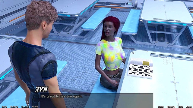 Stranded In Space – Busty Mature MILF Takes Her First Steps With Curvy Big Boobs Action