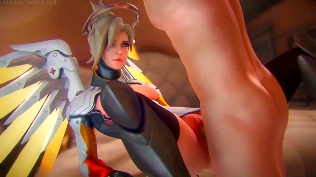 Big-Titted Mercy From Overwatch Rides Dick in 3D Hentai Compilation