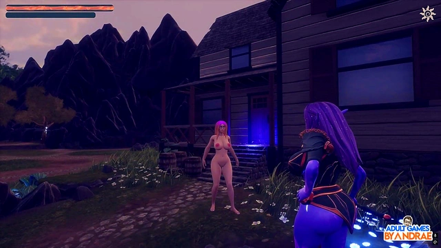 Busty 3D Teens & Otokonoko Engage in Intense Hentai Gameplay Threesome Creampie